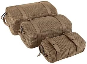 3 PCS Tactical Modular Packing Cubes, Large Capacity Mesh Storage Bag,Outdoor Travel Organize Storage Pouches Bags.