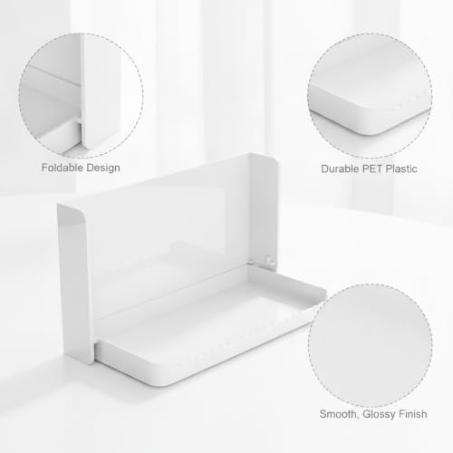 Foldable Storage Box PET Plastic Vanity Organizer for Cotton Pads and Small Essentials (1 PC)