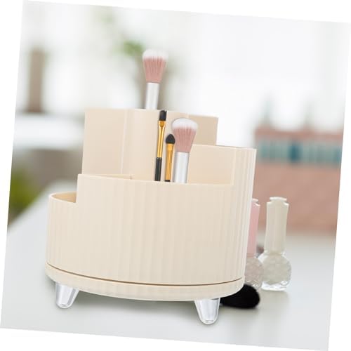 DOITOOL Rotating Makeup Brush Holder and Pen Organizer Compact Desktop Storage for Stationery and Makeup Supplies Design Portable for Home and Travel