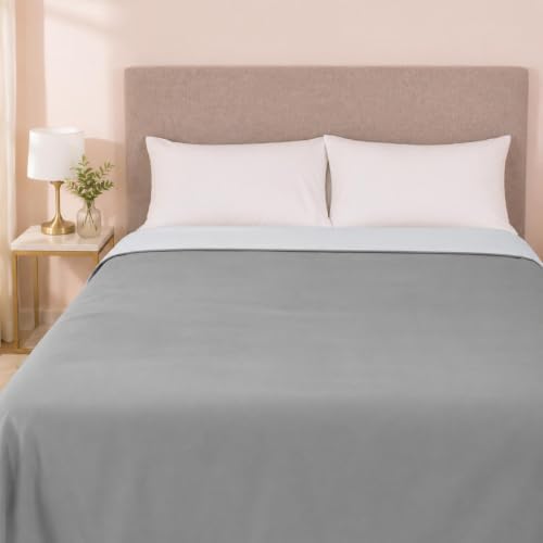 Tisancy Waterproof Blanket Queen Size, Gray TPU Polyester 55'' x 78'' Water Proof and Stain Resistant Mattress Protector Mat for Bed, Leakproof Protective Pet Mat