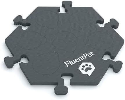 FluentPet Compact HexTile,Accessory Dog and Cat Button Learning Kits,Can Hold Up to 6 Sound Buttons,Soft, Durable, and Non-Slip,Comes in 12 Colors (Dark Gray)