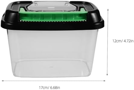 Plastic Reptile Terrarium Container with Cover, Handheld Habitat Box | Breeding Storage Bin, Hatching and Feeding Use, for Spider and Small Pet Keeping at Home