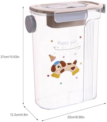 Cat Treat Container Airtight Portable Pet Food Bin with Handle