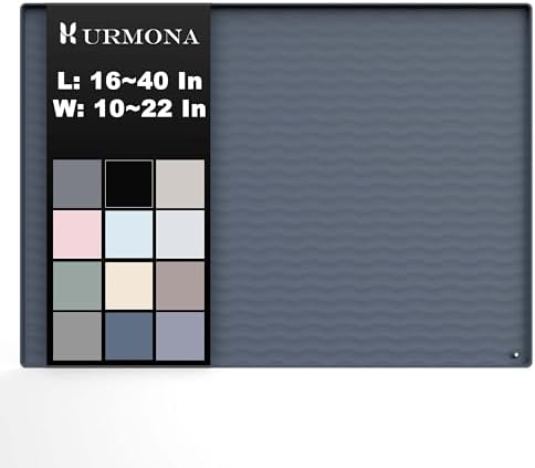 URMONA 40 x 22 in Waterproof Silicone Under Sink Mat, Cabinet Protector
