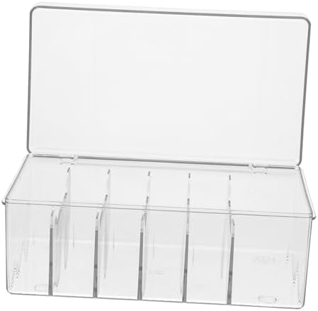 Gadpiparty Multi-grid Cord Storage Organizer Box Clear Pet Material for Chargers Wires and Desk Accessories Translucent Design for Easy Access