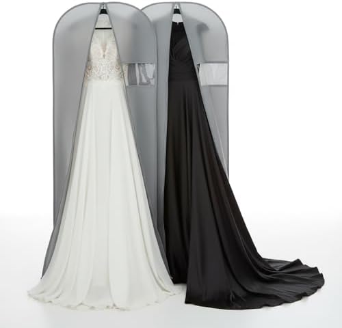 Kimmama Dress Bags for Gown, Garment Bag for Long Dress, 23.6" x 70.8" | PEVA Material, For Hanging Clothes, For Wedding Dress, Suit, Dance Costumes, Coat, Garment Protector Cover