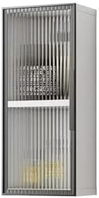 2/3 Tier Wall-Mounted Bathroom Cabinet with Door Glass ，Wall-Mounted Metal Makeup Organizer，Medicine Cabinet ，for Bedroom，Kitchen，Bathroom，Over The Toilet(A,Single Door 60cm/23.6in)