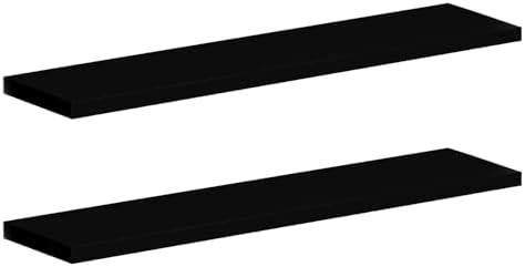 Medicine Cabinet Replacement Shelves Suitable for Bathroom Living Room Kitchen Wall Mounted and Hanging Medicine Cabinet - (Black) (Black, 14 inch - Pack 2)