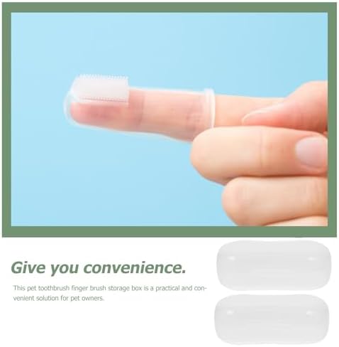 MAGICLULU 20pcs Dog Finger Toothbrush Storage Box Pp Dustproof Case
