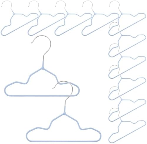 20pcs Compact Anti-Slip Pet Clothes Hangers Rack for Small Dogs and Cats, Metal and Plastic-Dipped Sturdy Dog Clothing Organizer, Space-Saving Closet Accessory for Puppy and Kitten