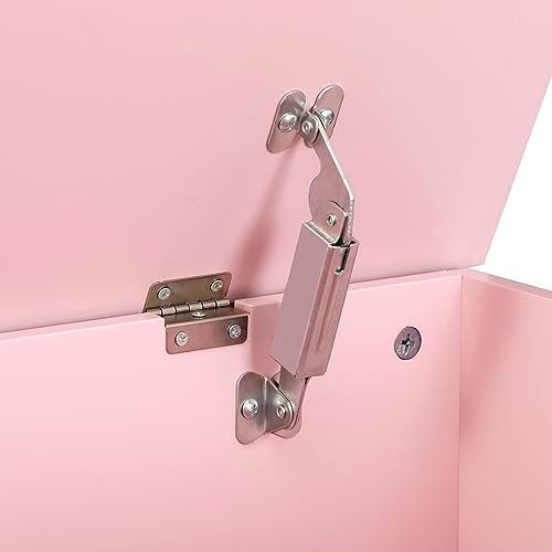 Wooden Storage Chest,30/40 Inch Storage Trunk w/2 Safety Hinges, Storage Bench, Modern Lift Top Chest Box Organizer (Pink, 30 L x 15.7 W x19 H Inch)