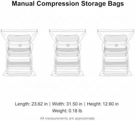 3D Cubic Profile Space Saver Bags, Manual Compression Storage for Travel and Closet Organization, Durable PET PE Material (1 PC)