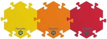 FluentPet HexTiles - Sunset 3-Pack, Accessory Dog and Cat Button Learning Kits,Can Hold Up to 6 FluentPet Buttons,Soft, Durable, and Non-Slip- Gift for Pet Lovers,Comes in 12 Colors