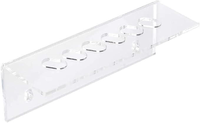 1PC Clear Acrylic 6-Slot Wall Mounted Scissors Holder Rack with Screws Salon Shear Holder Hairdresser Scissor Combs Clips Desktop Organizer Accessories for Barber Shop Office Home