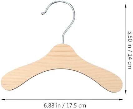 10pcs Wooden Pet Clothes Rack Dog Apparel Hangers for Home Use Easy to Store Non-Slip Design for Hanging Dog and Cat Clothing Great for Pet Owners