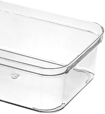Acouto Drawer Storage Trays Transparent Plastic Drawer Storage Divid Box for Kitchen Large Rectangle Clear Box – PET Material, Stackable, Dividers, Fits Standard Drawers (14.5 X .5 X (Medium Square