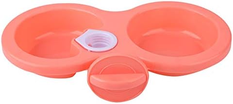 Zerodis Puppy Double Bowl, Puppy Double Bowl Stainless Steel Dog Bowl Pet Cat Dog Puppy Double Bowl Hanging Food Water Feeder for Crate Cage Small ()