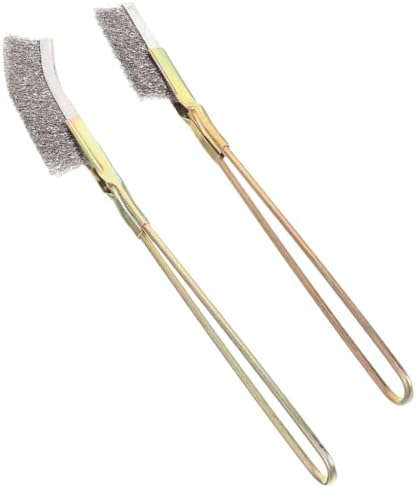 Ipetboom Bird Cage Cleaning Brush Long Handle Pet Cage Cleaning Accessory with Straight and Elbow Heads Hanging Storage Hole for Corners and Narrow Spaces