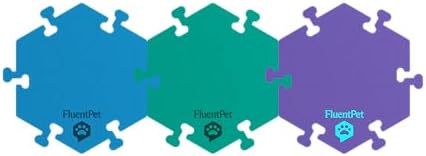 FluentPet HexTiles - Depths 3-Pack,Accessory Dog and Cat Button Learning Kits,Can Hold Up to 6 Buttons, Soft, Durable, and Non-Slip- Gift for Pet Lovers,Comes in 12 Colors