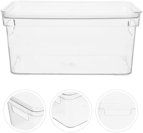 Desktop Storage Box with Lid for Makeup and Beauty Products, Stackable Pet Sundries Organizer with Smooth Inner Surface, for Vanity and Bathroom Use