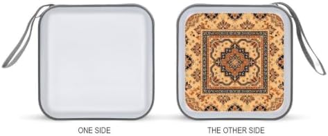 DVD Storage for 40 Movies, Aztec Terracotta Hard Plastic CD DVD Disc Cases | Disc Holder Organizer Binder, Aztec Terracotta Retro Western, Portable for Travel Home Office