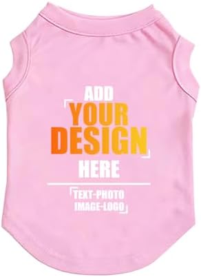 Custom Dog Shirt,Personalized Pet Vest Apparel with Name Text Photo Image,Lightweight Breathable PuppysKitten Variousize,Powder
