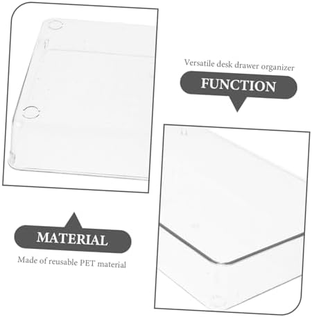 Mobestech 2pcs Pet Desk Drawer Organizer Versatile Storage Bin for Earrings Office Kitchen Hotel Living Room