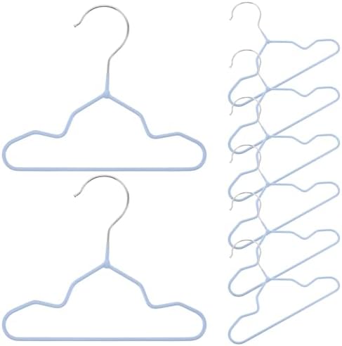 OSALADI 20pcs Anti-Slip Pet Clothes Hangers for Small Dogs and Cats, Lightweight Metal and Plastic-Dipped Rack, Space-Saving Closet Organizer for Puppy and Kitten Apparel