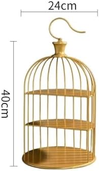 Cake Stand Luxurious Cake Stand Golden Wedding Dessert Stand Afternoon Tea Snack Birdcage Metal Display Multi-Functional Cake Tray Cake Display