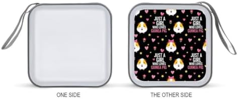 CD Case Holder with 40 Capacity, Guinea Pigs Disc Organizer Binder | Portable DVD Case, Just Girl Who Loves Guinea Pigs, Sturdy Zipper, Carry Handle, Hard Plastic Car Accessories