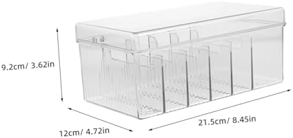 Gadpiparty Multi-grid Cord Storage Organizer Box Clear Pet Material for Chargers Wires and Desk Accessories Translucent Design for Easy Access