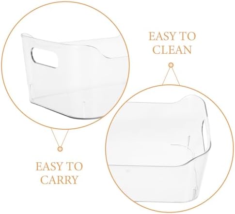 6pcs Plastic Storage Bin Pet for Kitchen Cabinets and Fridge