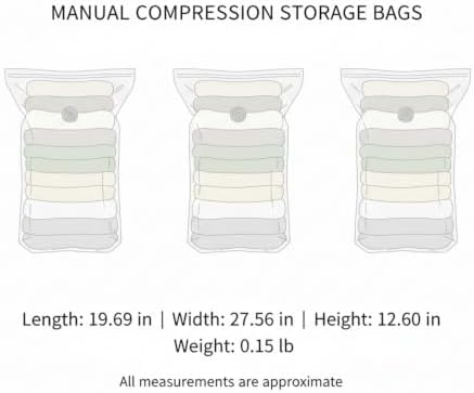 3D Cubic Profile Space Saver Bags, Manual Compression Storage for Travel and Closet Organization, Durable PET PE Material (1 PC)