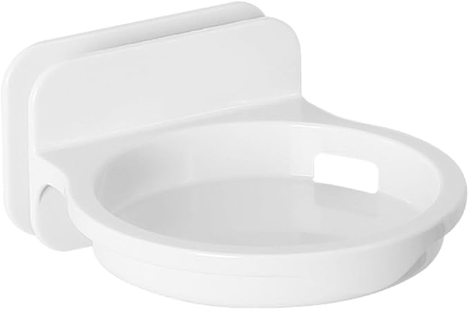 Wall Mount Bracket for Security Camera and Router, Punch-Free Plastic Shelf, White Floating Holder for Baby Monitor, Home Office Organization(Transparent)