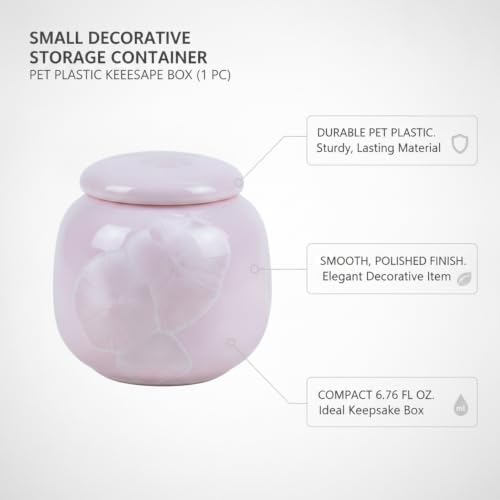 Securely Store Small Items in This Compact PET Plastic Decorative Box, 6.76 fl oz Capacity (1 Piece)