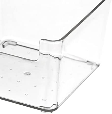 Acouto Drawer Storage Trays Transparent Plastic Drawer Storage Divid Box for Kitchen Large Rectangle Clear Box – PET Material, Stackable, Dividers, Fits Standard Drawers (14.5 X .5 X (Small Square