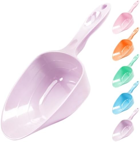 Melamine Pet Food Measuring Scoop, 1 Cup 1/2 Cup 1/4 Cup with Clear Measurement Lines for Dog, Cat, Bird, and Rabbit, Durable, Ergonomic Handle, Dishwasher safe-Purple