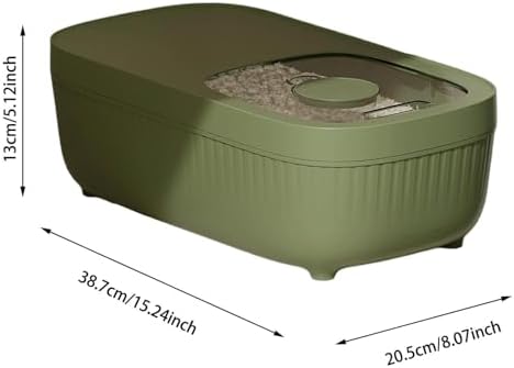 Airtight Rice Storage Container, Dry Food Dispenser with Transparent Sealed Lid for Kitchen Pantry Organization for Storing Rice, Cereal, Flour, Pet Food and Other Dry Ingredients (Red, S)