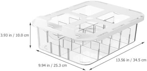 OUNONA Multi Grid Drawer Storage Box with Lid for Closet Organization