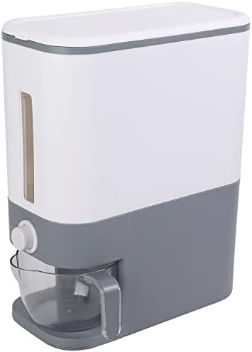 Sooyee 22-25 Lbs Rice Dispenser with Measuring Cup | Large Food Storage Container, For Rice, Corn, Cereal,Grain,Soybean & Oatmeal, Airtight, Moisture Proof