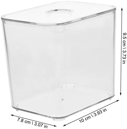 Cabilock 2Pcs Portable Clear Cotton Swab Holder Stackable Makeup Organizer for Cotton Balls Pads Swabs Pet Storage Box for Bathroom Office Kitchen Use