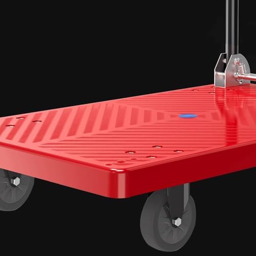Heavy-Duty Folding Platform Cart - 4-Wheel Multi-Dimensional Hand Truck, Portable Plastic Trolley for Large Capacity Transport & Packing, Ideal for Home & Warehouse Use