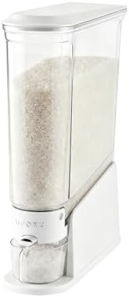 UFORU Slim Rice Dispenser 22 LB,Clear Rice Storage For Small Spaces