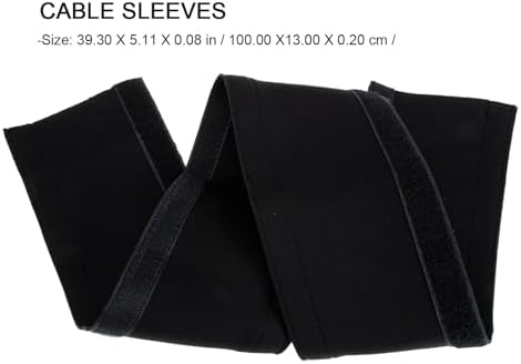 VANZACK Flexible Cable Management Sleeve for Computer Wires Portable Black Cord Organizer Wrap Protects Cables from Pet Damage for Desktop and Entertainment Center Cord Hider