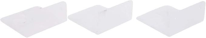 3-Pack Floating Shelf Wall Mount for Baby Monitor Security Camera Smart Speaker, Transparent Surveillance Bracket with Cable Management for Home Office Nursery
