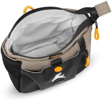 OllyDog Backcountry Day Bag | Dog Training Treat Pouch | Eco-Friendly Recycled Fabric Fanny Pack with Zipper Closure, Built-in Poop Bag Dispenser & Adjustable Waist Belt (Dune)