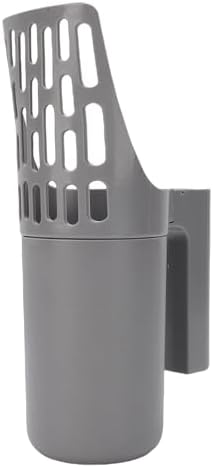 Focket Cat Litter Scooper, Large Capacity Ergonomic Handle Litter Scoop with Waste Can, 2 in 1 Scoop with Builtin Bag Storage for Pet Cats