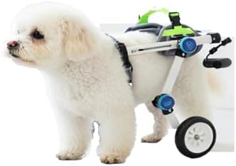 Dog Wheels for Back Legs Dog Cart for Paralyzed Dogs Adjustable Pet Wheelchair 3XS–M Easy to Assemble, Shock-Absorbing Tires for Arthritis Relief Outdoor Walking