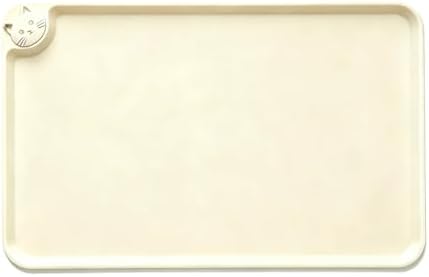 Silicone Pet Feeding Mat, 19"x12" Silicone Placemat for Dog Cat Food Water Bowl, Raised Edge Waterproof Under Sink Mats for Kitchen Drawer Shelf, Spill Proof Mat to Protect Floors