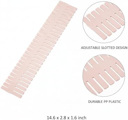 Adjustable Drawer Divider Plate, Modular PP Plastic Organizer for Dresser & Kitchen Drawers, Customizable Compartment Fit (1 Pack)